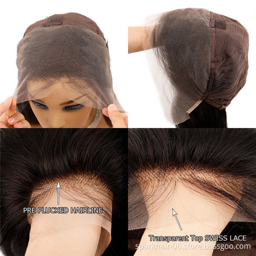 150% 220% Human Hair Lace Frontal Wigs For Black Women,Wholesale Brazilian Virgin Hair HD Transparent Lace Front Wig Vendor